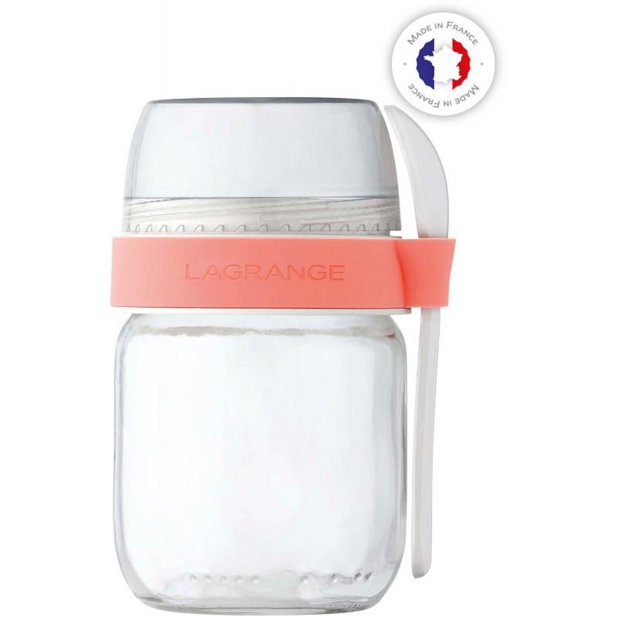 Voir la diapositive 2 : LAGRANGE Lot de 2 pots en verre pour yaourtière - 440402