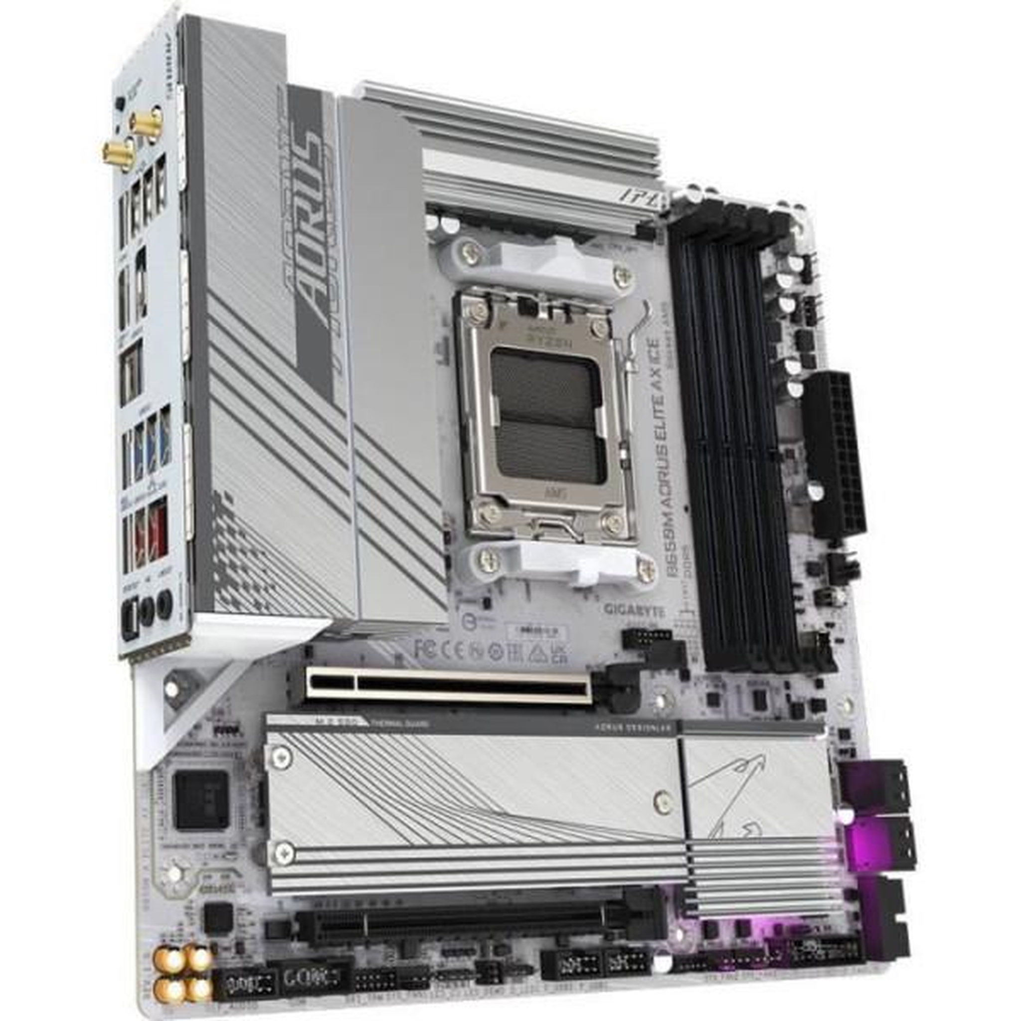 Voir la diapositive 3 : Gigabyte Carte mere - GIGABYTE - B650M AORUS ELITE AX ICE - Micro ATX - Wi-Fi 6E - DDR5 jusqu'a 8000 MHz