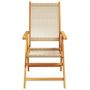 Voir la diapositive 4 : VIDAXL Chaises inclinables de jardin lot de 6 beige bois massif acacia