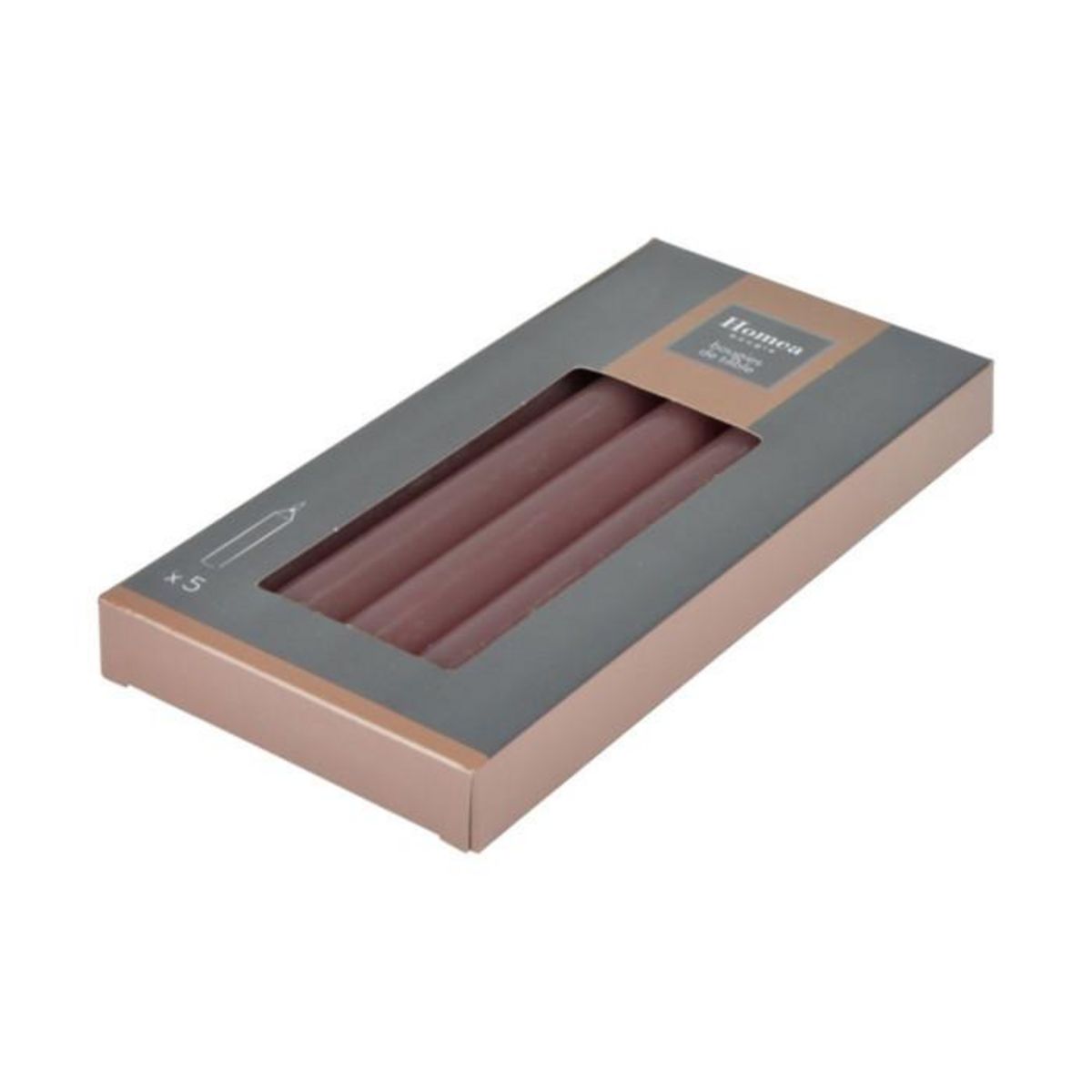 Paris Prix Lot de 5 Bougies Chandelier  Essentiel II  19cm Taupe