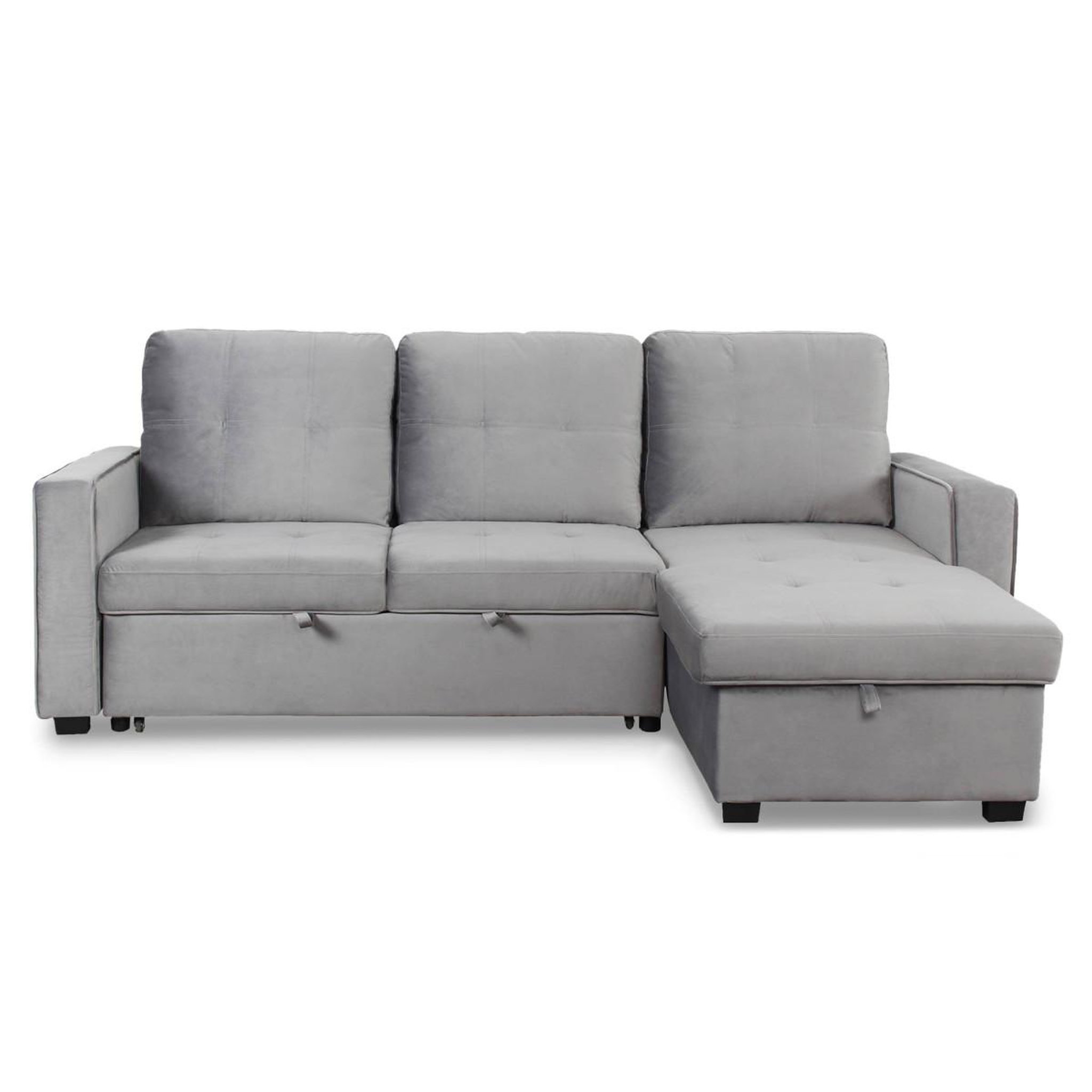 Paris Prix Canapé d'angle convertible  rabano  230cm argent