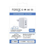 Voir la diapositive 4 : FORCE POWER Chargeur ordinateur portable 100W USB-A + 2 USB-C GaN Noir