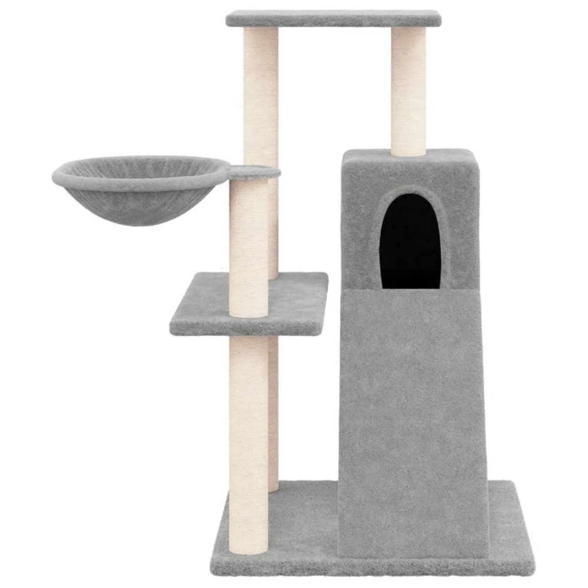 VIDAXL Arbre a chat avec griffoirs en sisal Gris clair 82 cm