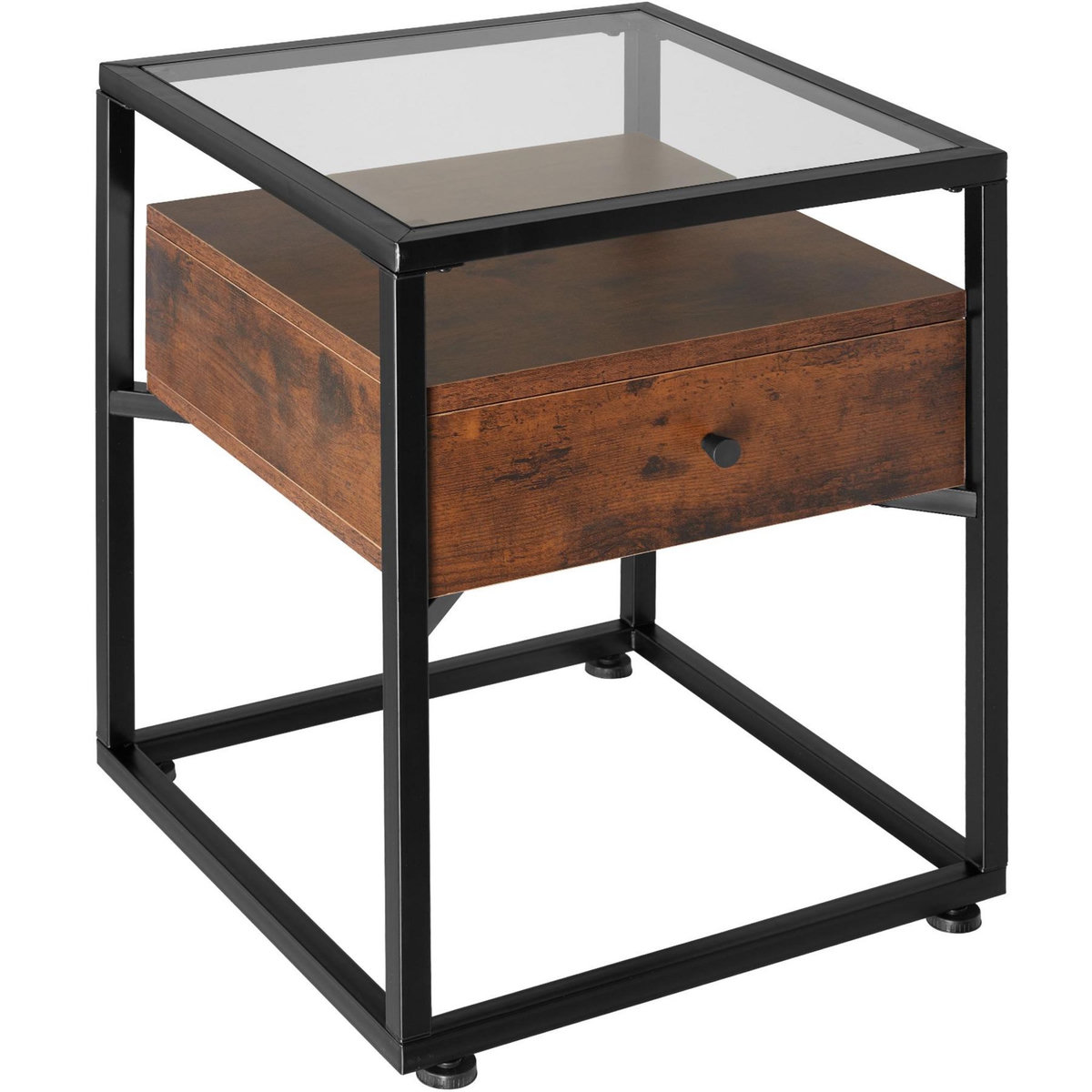 tectake Table de chevet Style industriel 43 x 45 x 545 cm