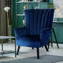 Voir la diapositive 5 : Paris Prix Fauteuil Scandinave Velours  Velvet  94cm Bleu