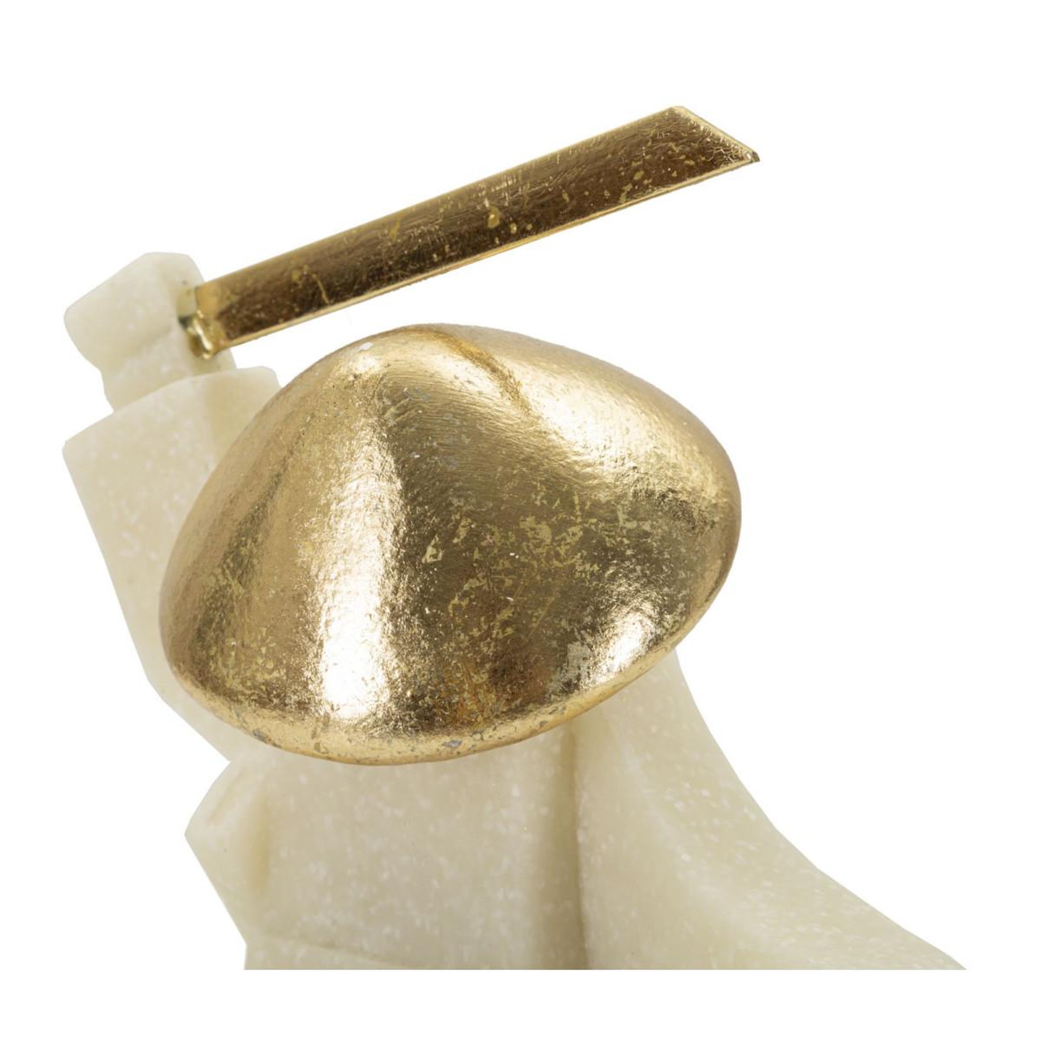 Voir la diapositive 4 : Paris Prix Statuette déco samouraï  odab  18cm blanc & or