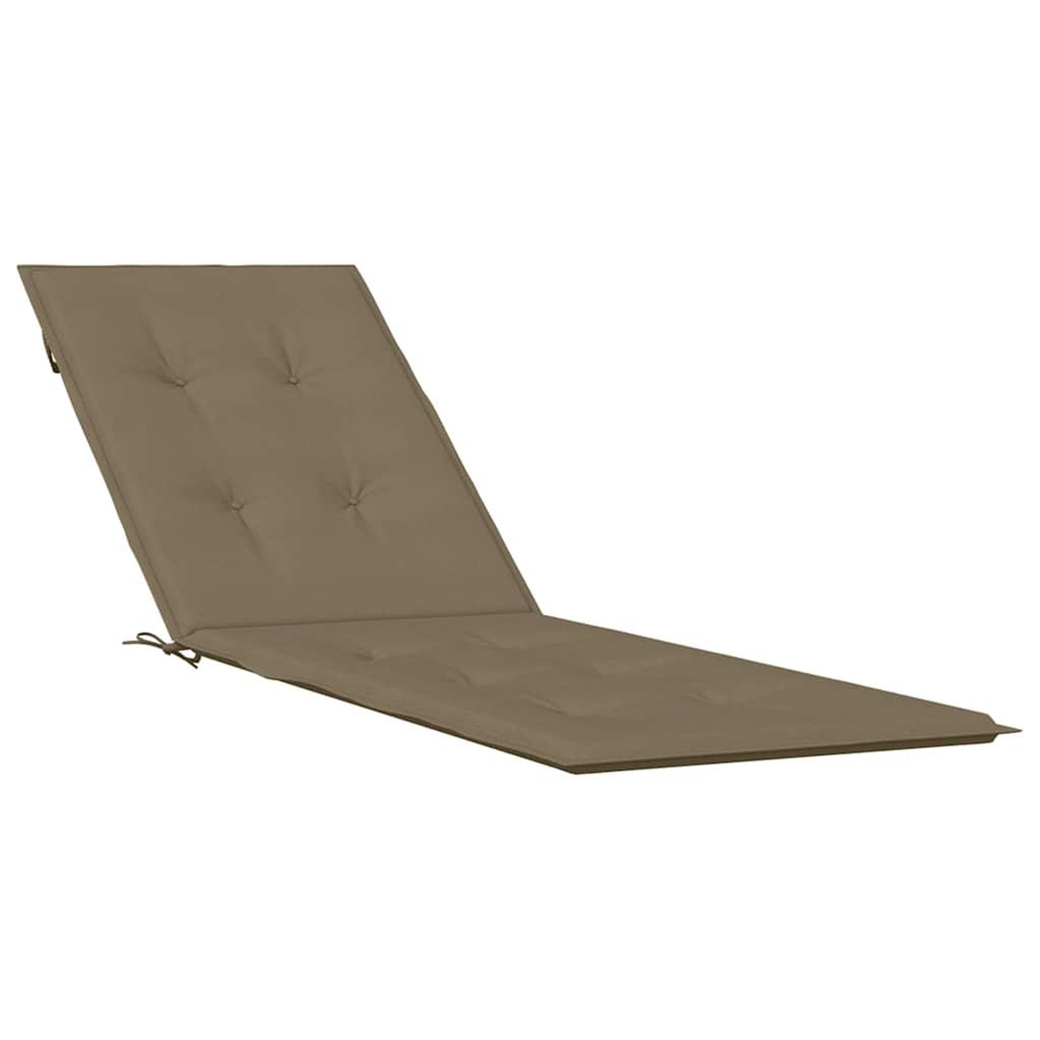 Voir la diapositive 2 : VIDAXL Coussin de chaise longue taupe melange (75+105)x50x3 cm tissu