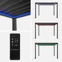 Voir la diapositive 6 : SWEEEK Pergola bioclimatique électrique 3x4m. aluminium. à lames orientables avec éclairage LED + store 3m + store 4m