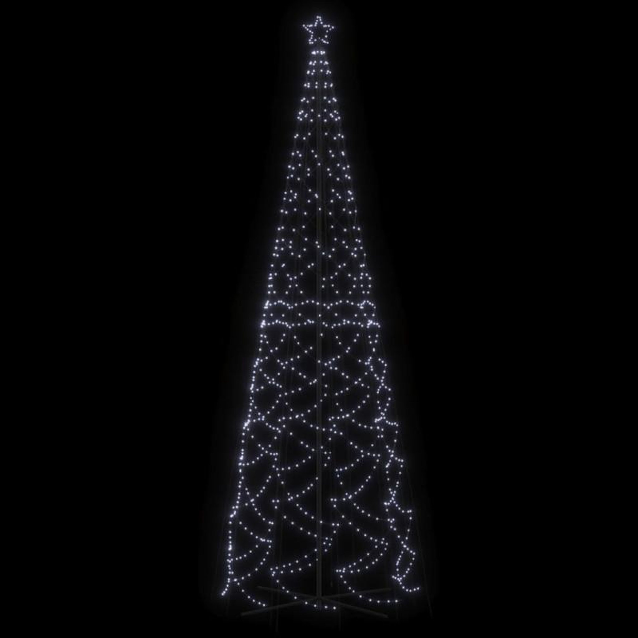Voir la diapositive 4 : VIDAXL Arbre de Noël cône 1400 LED Blanc froid 160x500 cm