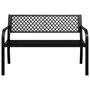 Voir la diapositive 4 : VIDAXL Banc de jardin 119 cm noir acier