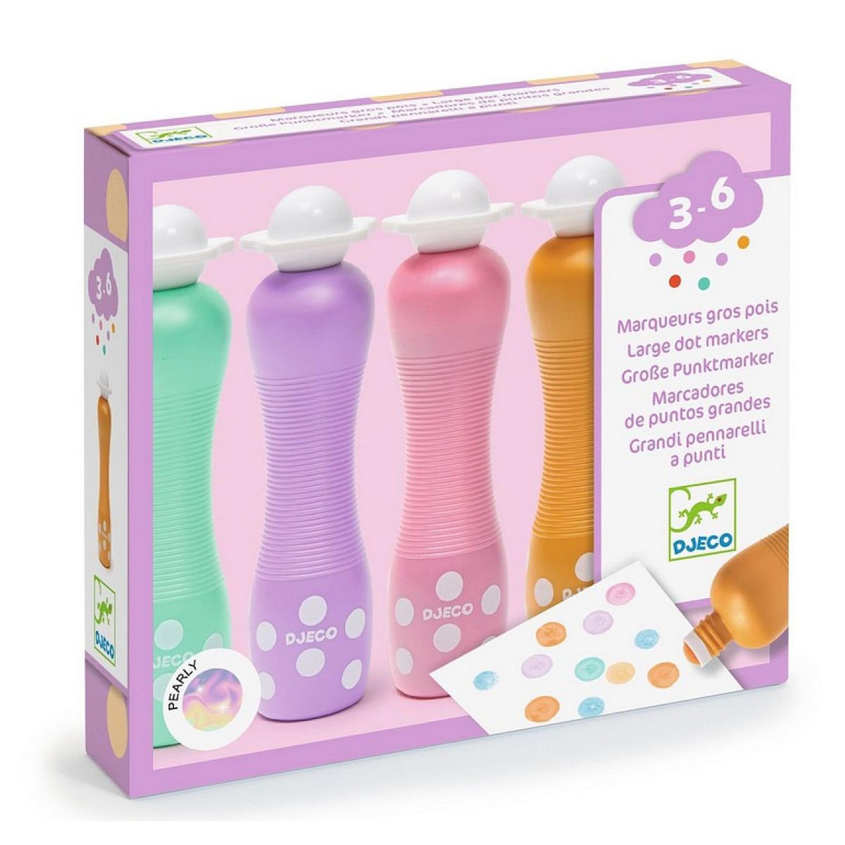 Djeco Marqueurs Gros Pois Pearly