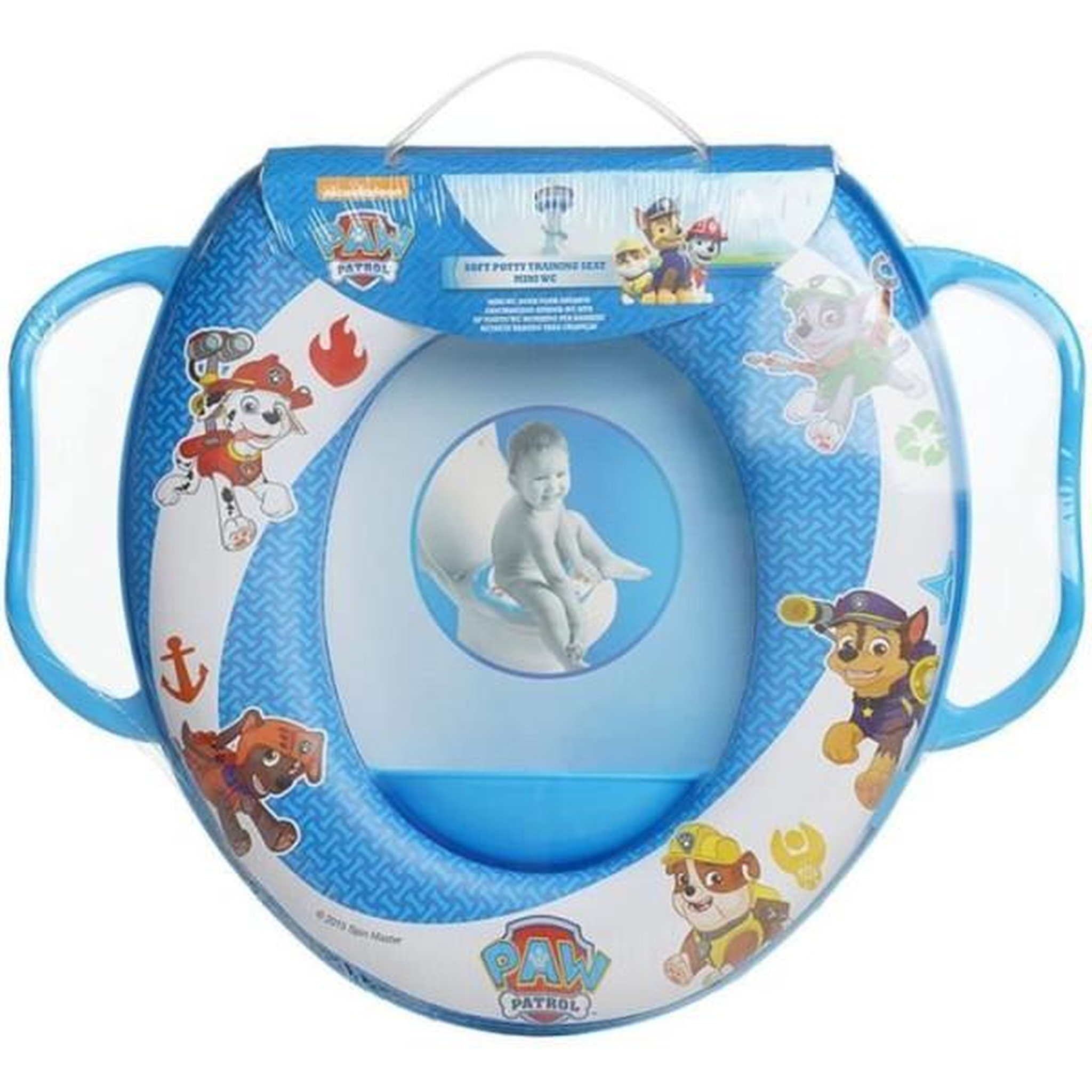 Voir la diapositive 2 : THERMOBABY Réducteur WC - THERMOBABY - Confort avec poignées - Pat'patrouille