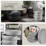 Voir la diapositive 5 : tectake Tabouret avec espace de rangement rond Aspect velours gris