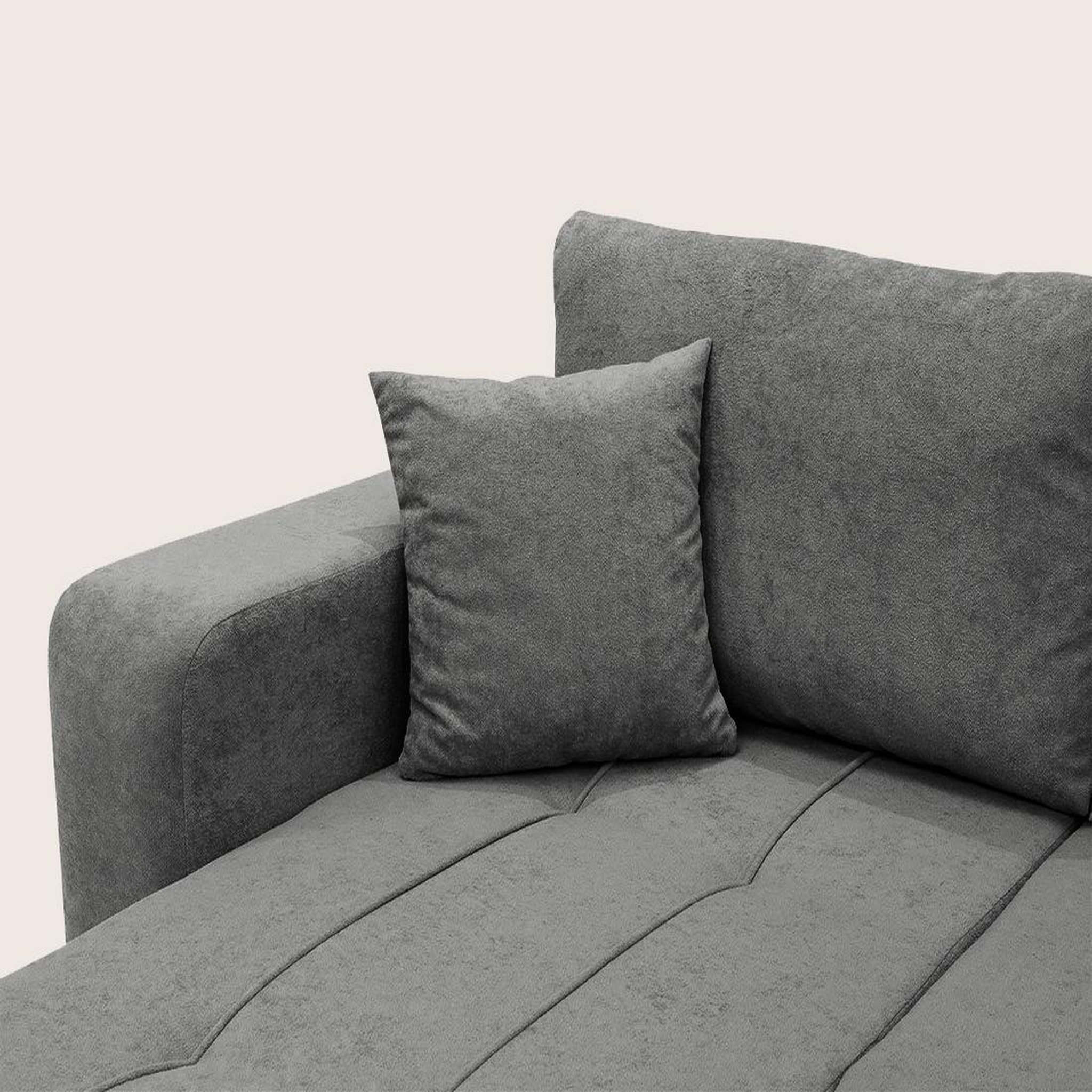Voir la diapositive 6 : BEST MOBILIER Nicole - canapé panoramique en u 7 places convertible avec coffre en tissu