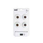 CENTRALE BRICO Lot de 4 boutons de meuble Rond porcelaine brillant H.28 x l.31 x P.31 mm