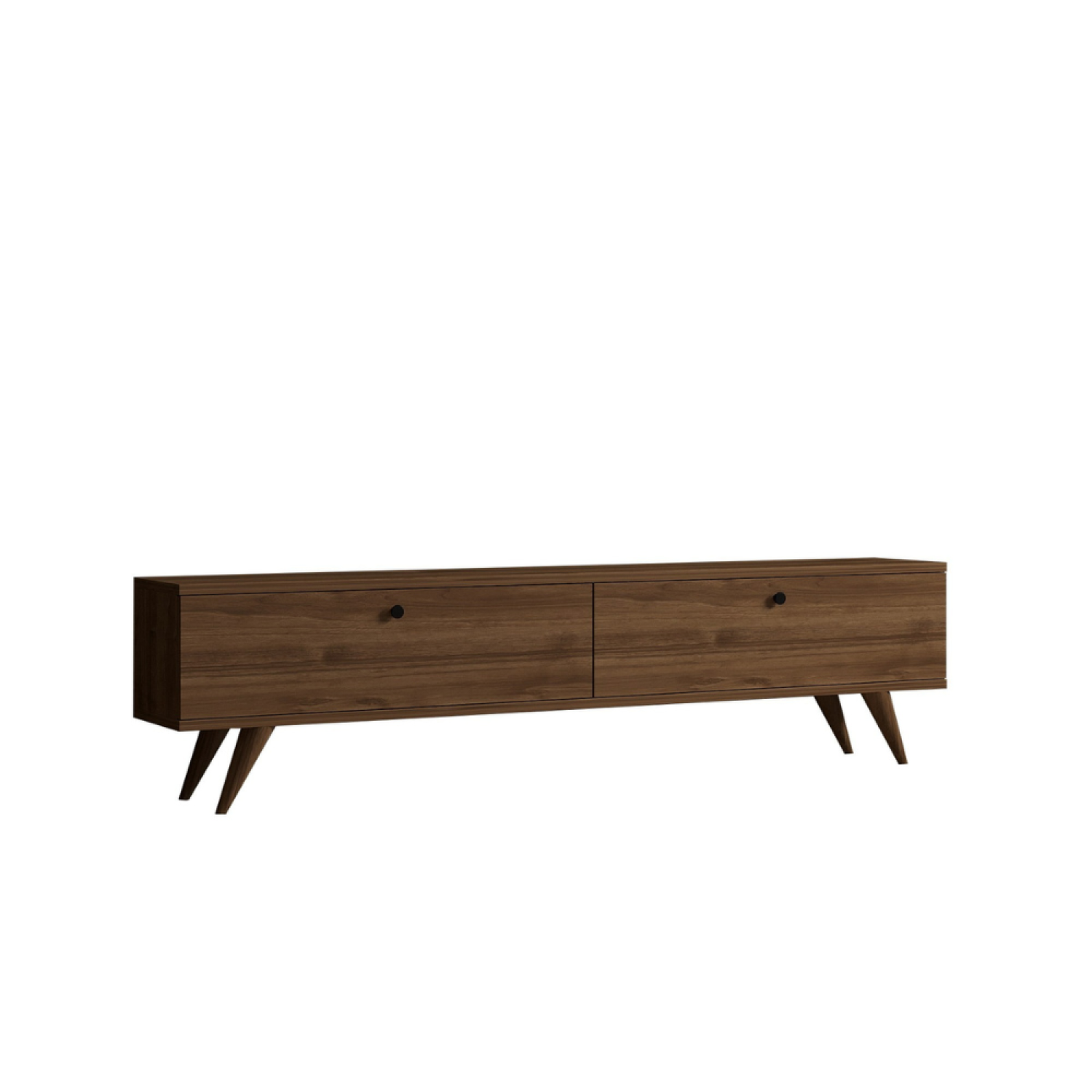 Voir la diapositive 6 : CONCEPT USINE Meuble tv 160cm avec deux placards noyer poly