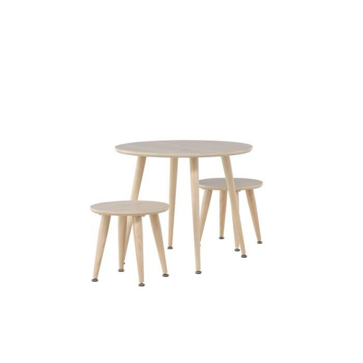 Paris Prix Table & 2 Tabourets Enfant  Kids  60cm Naturel
