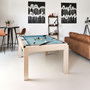 Voir la diapositive 5 : Rendez vous déco Table de billard convertible bois clair tapis bleu clair-Eddie