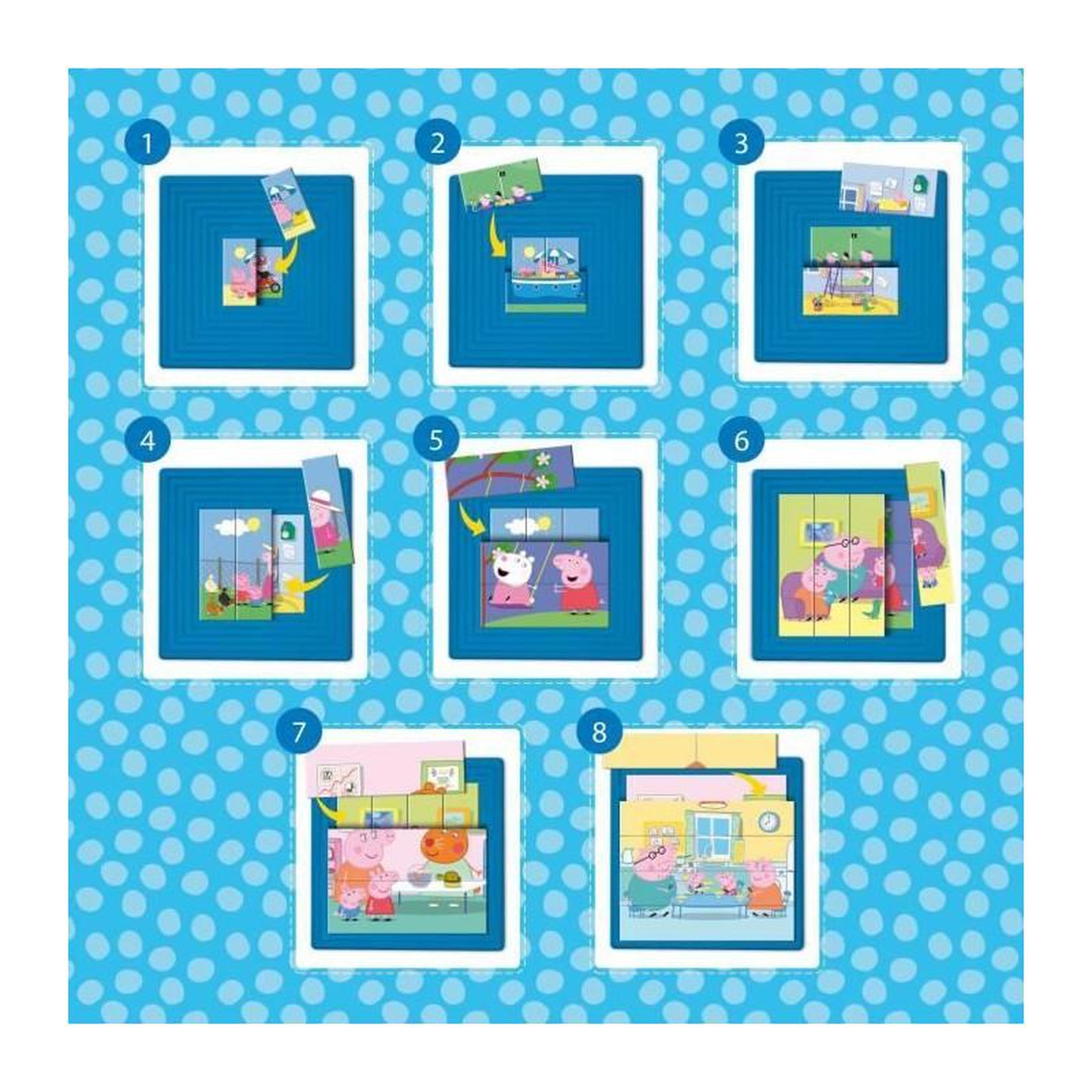 Voir la diapositive 2 : LISCIANI GIOCHI 8 puzzles progressifs - Peppa Pig - avec boite auto-coorective - LISCIANI