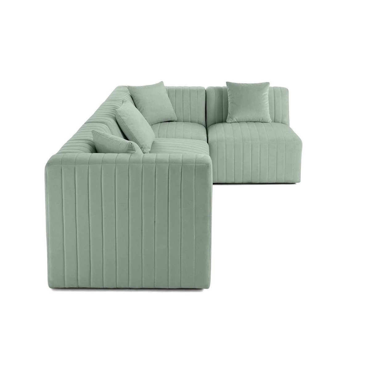 LISA DESIGN Nova - canapé modulable d'angle droit - 5 places - en velours