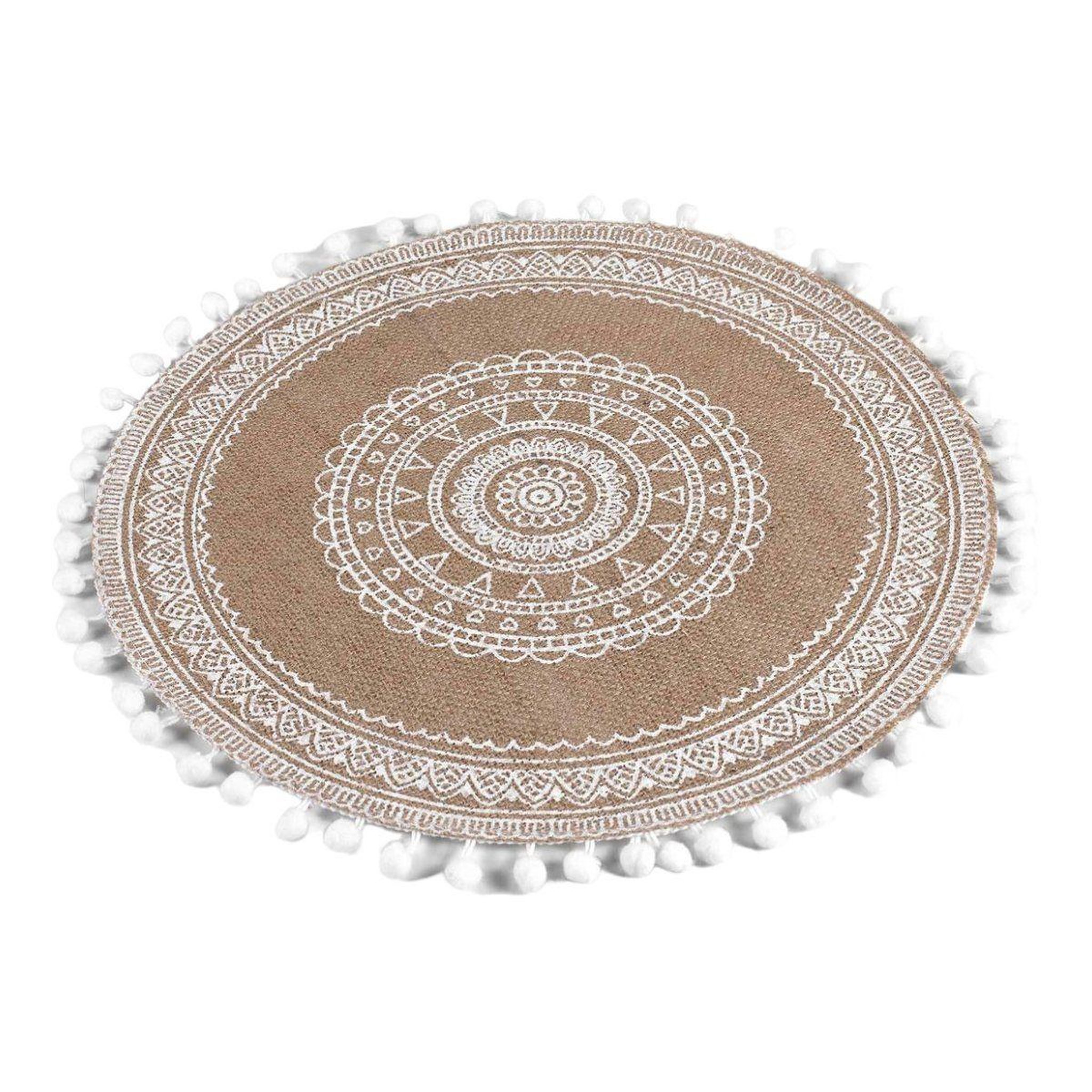 Douceur d'Intérieur Set de table en jute  renata  38cm blanc