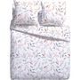 Voir la diapositive 2 : Drap housse fantaisie en microfibre motifs feuillages JULIE