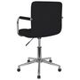 Voir la diapositive 4 : VIDAXL Chaise pivotante de salle a manger Noir Tissu