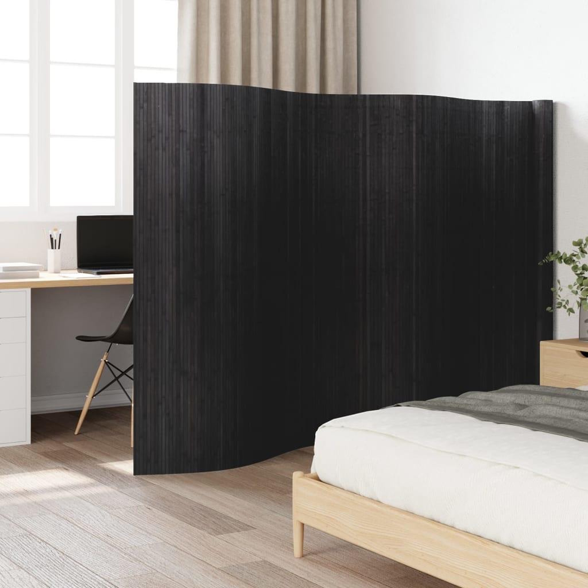 VIDAXL Cloison de separation gris 165x600 cm bambou