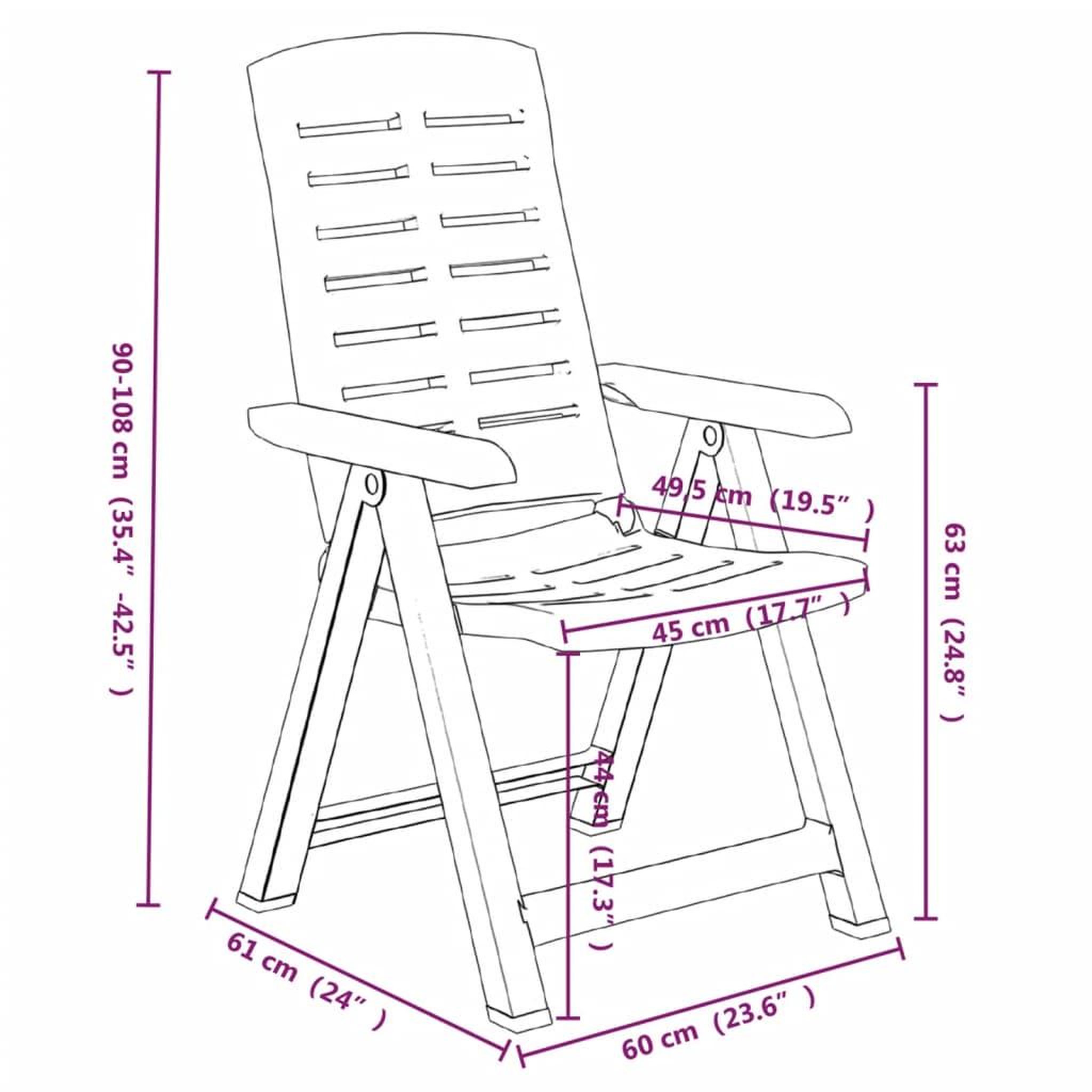Voir la diapositive 6 : VIDAXL Ensemble a manger de jardin 3 pcs Blanc Polypropylene