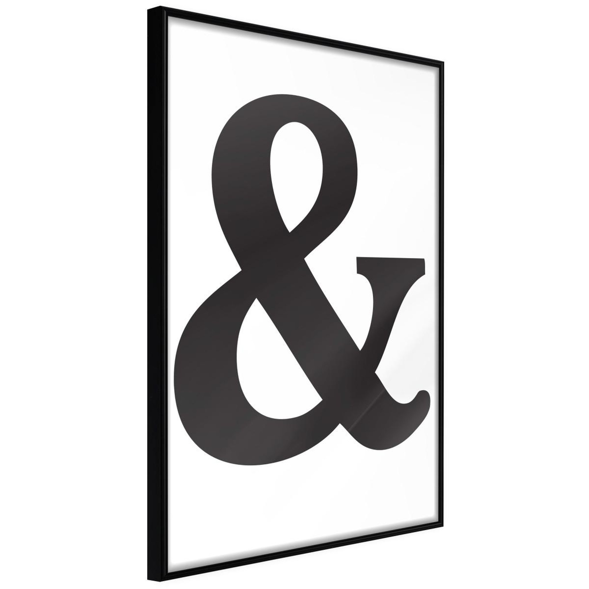 Paris Prix Affiche murale encadrée  ampersand black. Coloris disponibles : Jaune, Noir