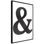 Paris Prix Affiche Murale Encadrée  Ampersand Black. Coloris disponibles : Jaune, Noir