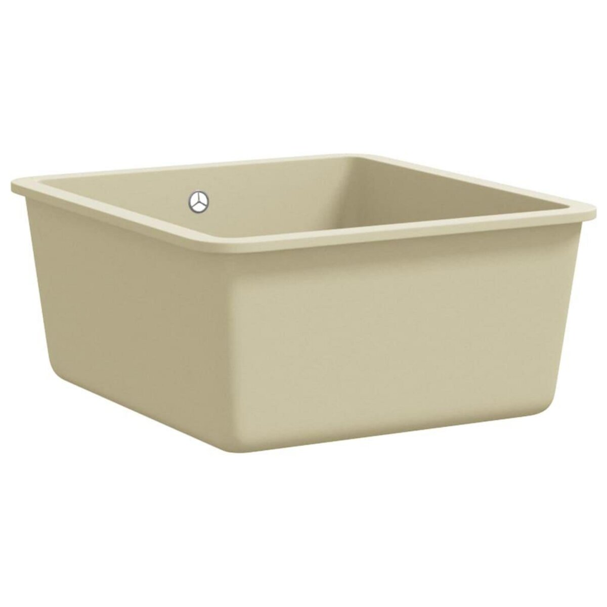VIDAXL Evier de cuisine Granit Seul lavabo Beige