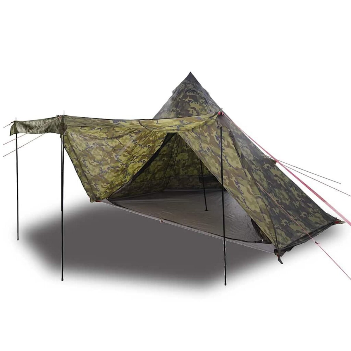 VIDAXL Tente familiale tipi 6 personnes camouflage impermeable