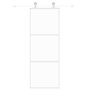 Voir la diapositive 3 : VIDAXL Porte coulissante blanc 76x205 cm verre trempe aluminium