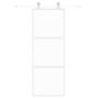 Voir la diapositive 3 : VIDAXL Porte coulissante blanc 76x205 cm verre trempe aluminium