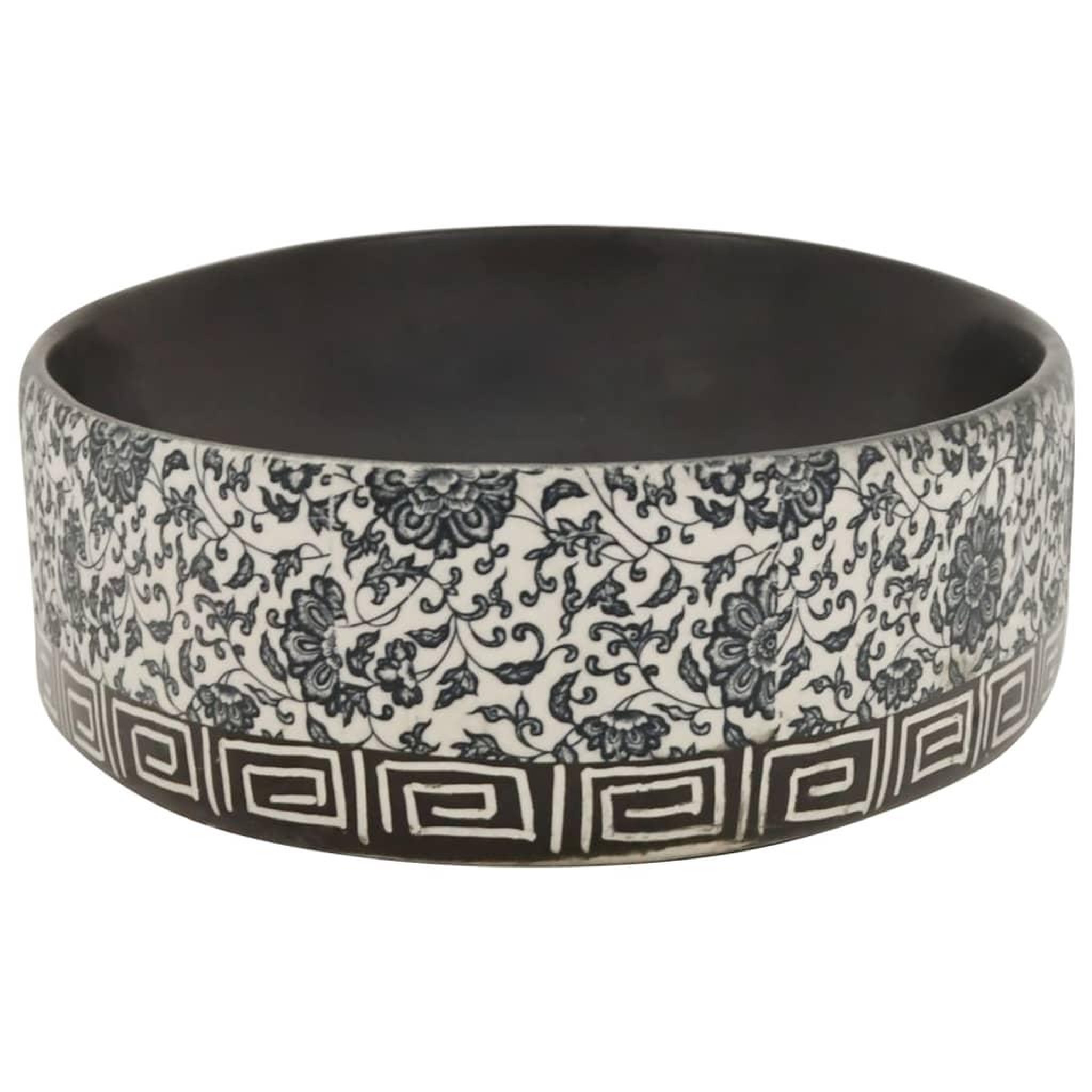 Voir la diapositive 5 : VIDAXL Vasque a poser noir et bleu ovale 56,5x36,5x13,5 cm ceramique