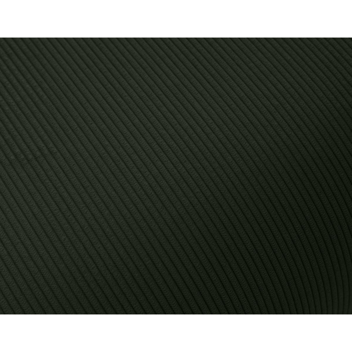 LISA DESIGN Albane - pouf en velours côtelé pieds bois foncé