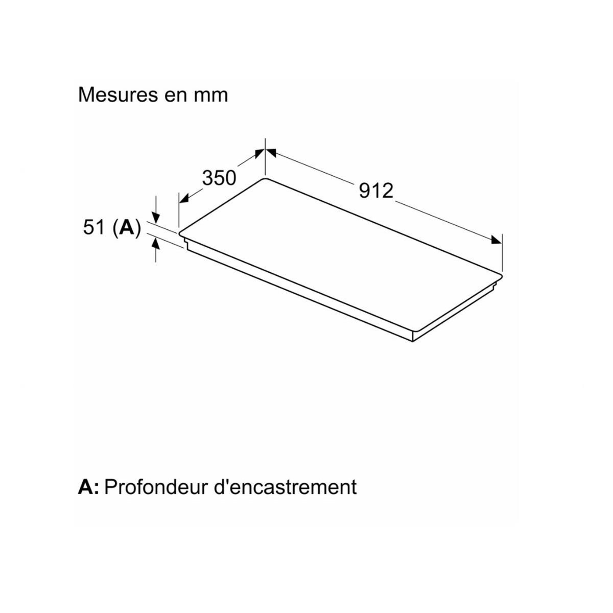 Siemens Table de cuisson à induction  91cm 4feux 7400w noir - EX275HXC1E