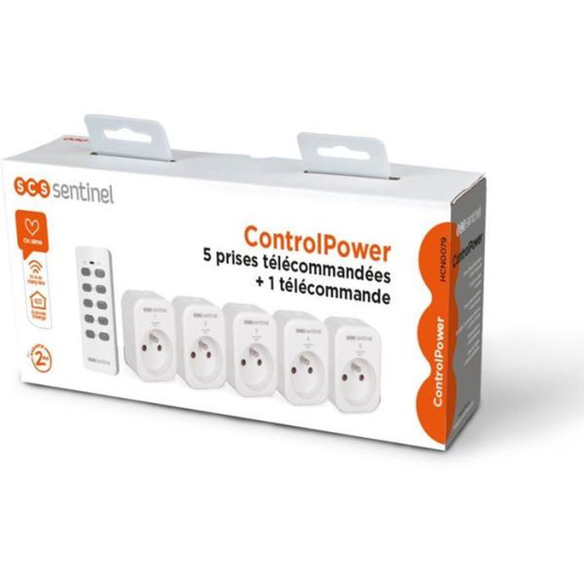 Voir la diapositive 4 : SCS SENTINEL Prises télécommandées - scs sentinel - controlpower x5 - 5 prises - 1 télécommande