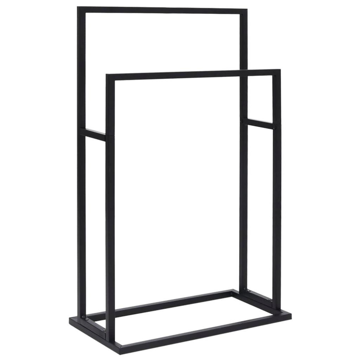 VIDAXL Porte-serviettes sur pied Noir 48x24x78,5 cm Fer