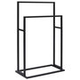Voir la diapositive 2 : VIDAXL Porte-serviettes sur pied Noir 48x24x78,5 cm Fer