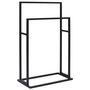 Voir la diapositive 2 : VIDAXL Porte-serviettes sur pied Noir 48x24x78,5 cm Fer