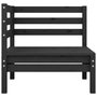 Voir la diapositive 4 : VIDAXL Salon de jardin 5 pcs Noir Bois de pin massif