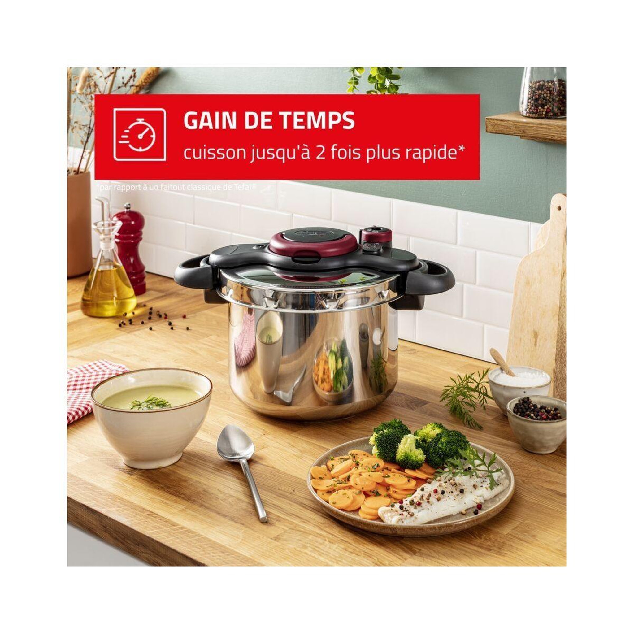 Voir la diapositive 3 : SEB Autocuiseur clipsominut plaisir 7.5l