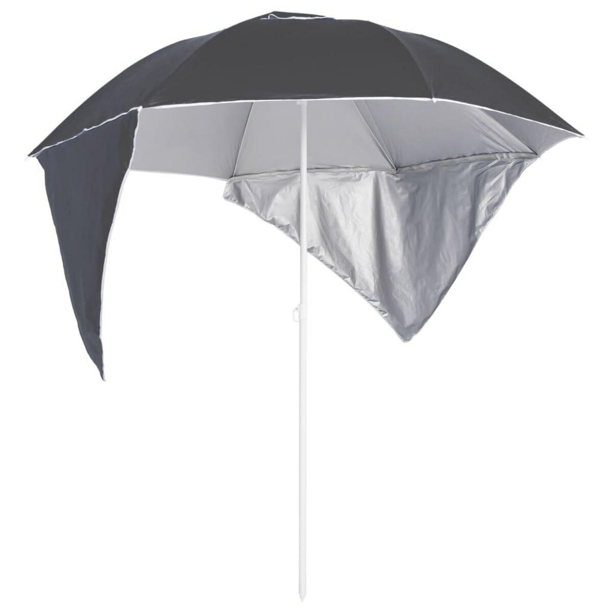 VIDAXL Parasol de plage avec parois laterales anthracite 215 cm