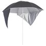 Voir la diapositive 1 : VIDAXL Parasol de plage avec parois laterales anthracite 215 cm
