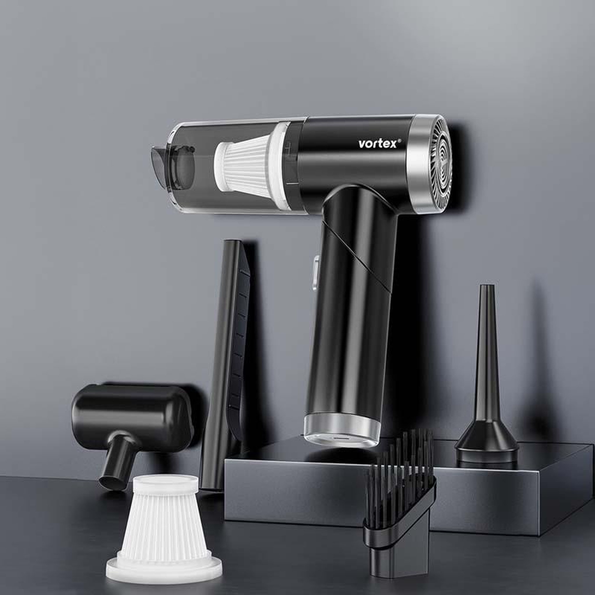 Voir la diapositive 3 : VORTEX Vortex - crc100_black - aspirateur à main pliable