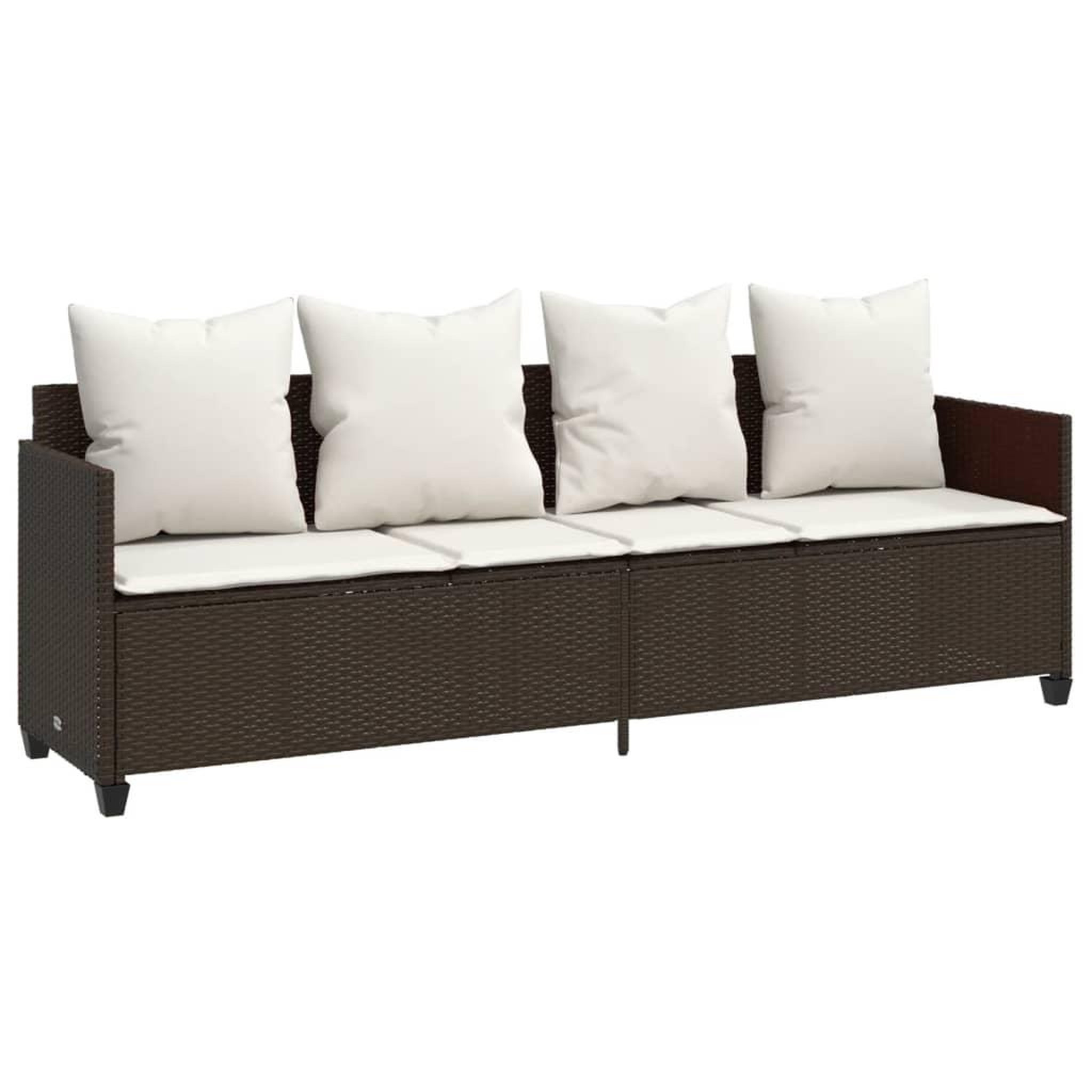 Voir la diapositive 3 : VIDAXL Salon de jardin avec coussins 5 pcs marron resine tressee