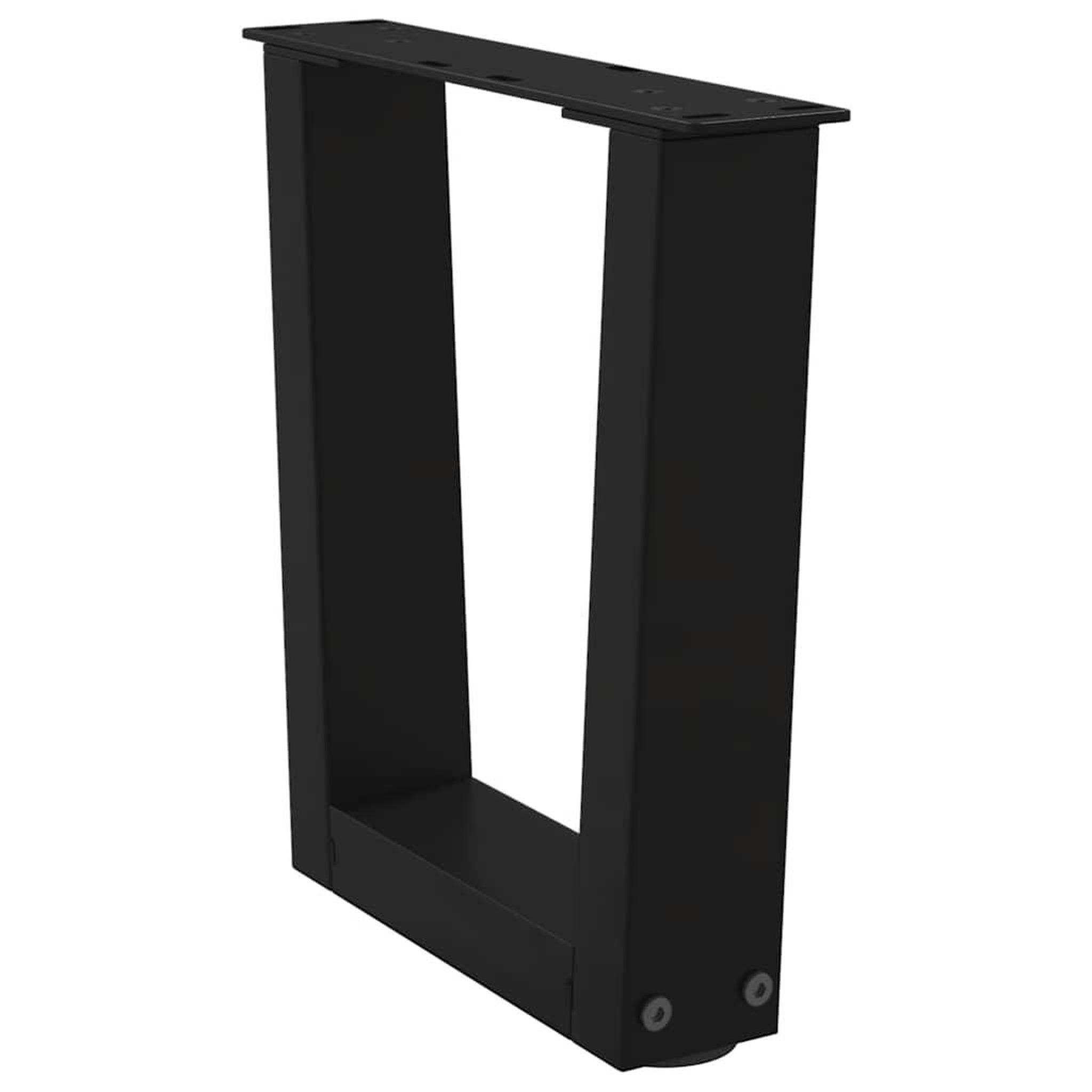 Voir la diapositive 4 : VIDAXL Pieds de table a manger forme V 2 pcs noir 40x(30-31,3)cm acier