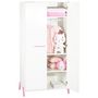 Voir la diapositive 2 : BABY PRICE Armoire bébé 2 portes JOY, coloris rose
